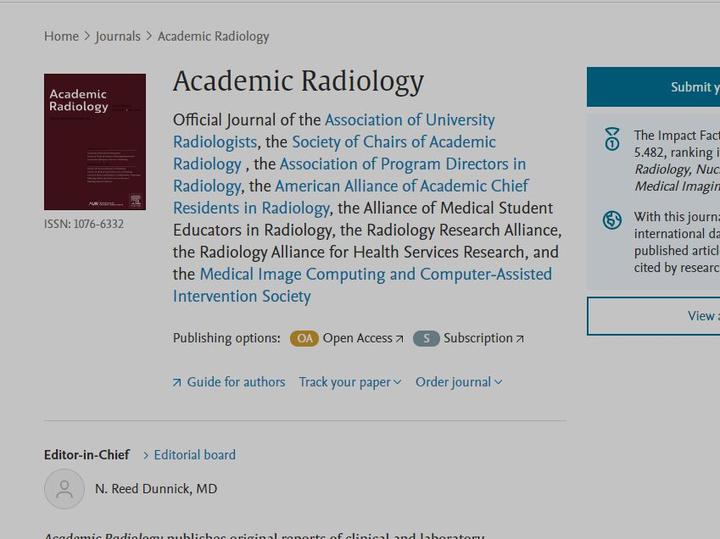 ACADEMIC RADIOLOGY - 知乎
