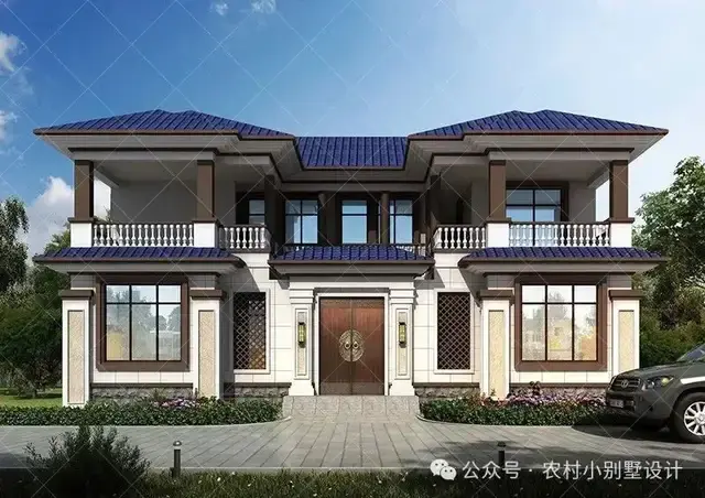 48款二层中式合院别墅,二层新中式四合院农村自建房别墅设计图 - 知乎