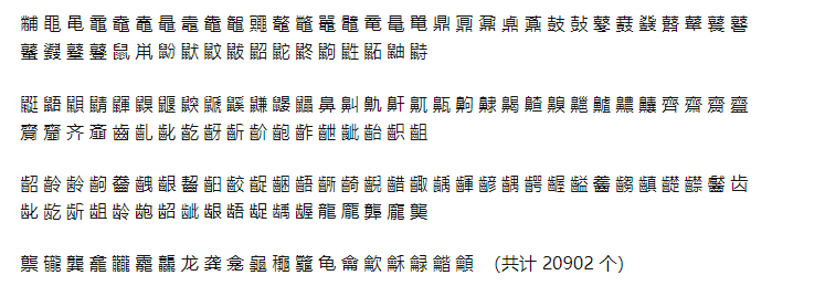几行代码 显示所有的中国汉字 都在这里 你认识多少 知乎