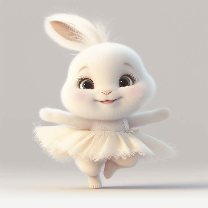 绘画:芭蕾兔 每一只兔子都有一个芭蕾梦