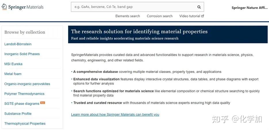 Springermaterials 材料学顶尖资源!Landolt-Börnstein丛书与SpringerMaterials数据库 - 知乎