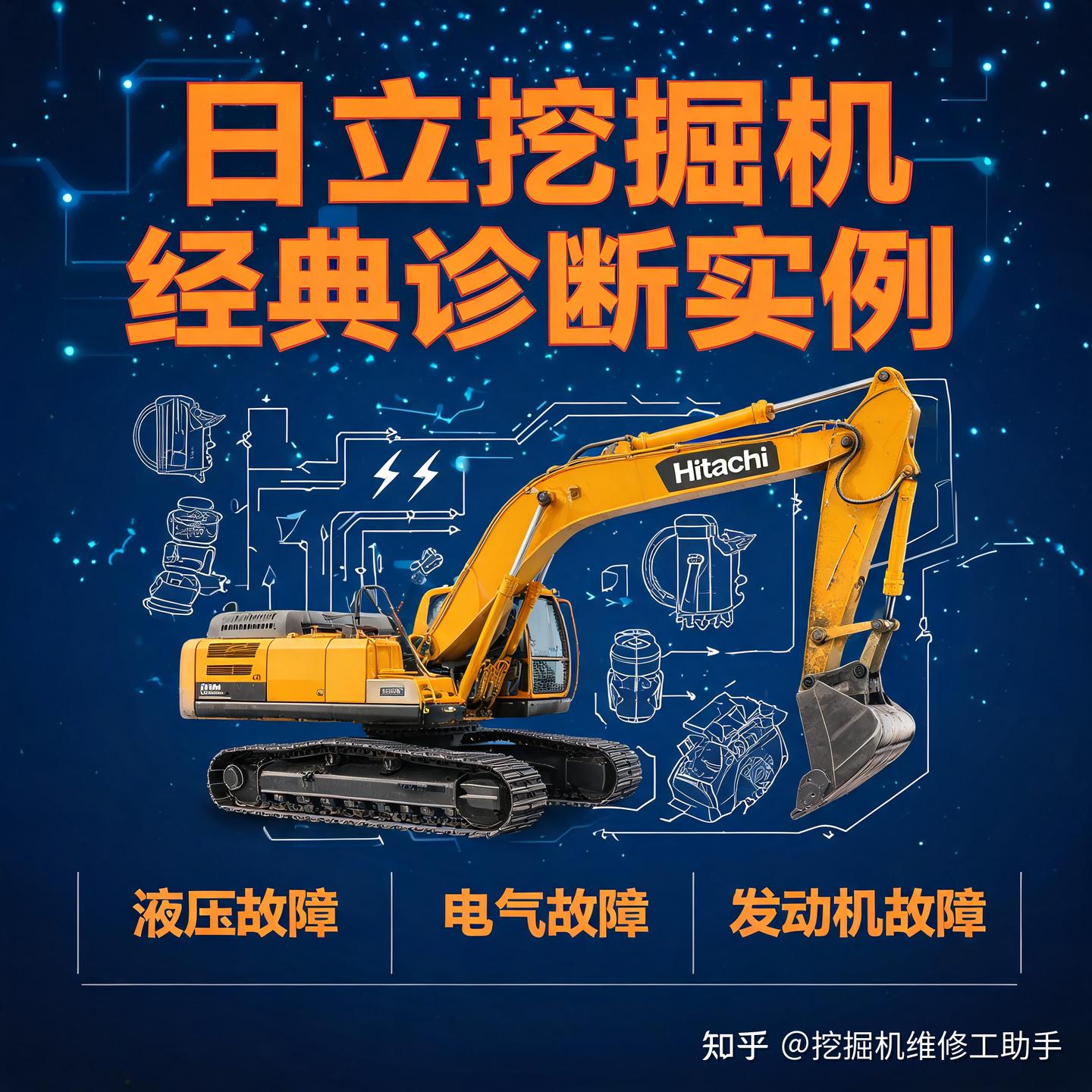 日立挖掘机故障怎么快速排查?官方维修实例帮你搞定液压/发动机常见问题