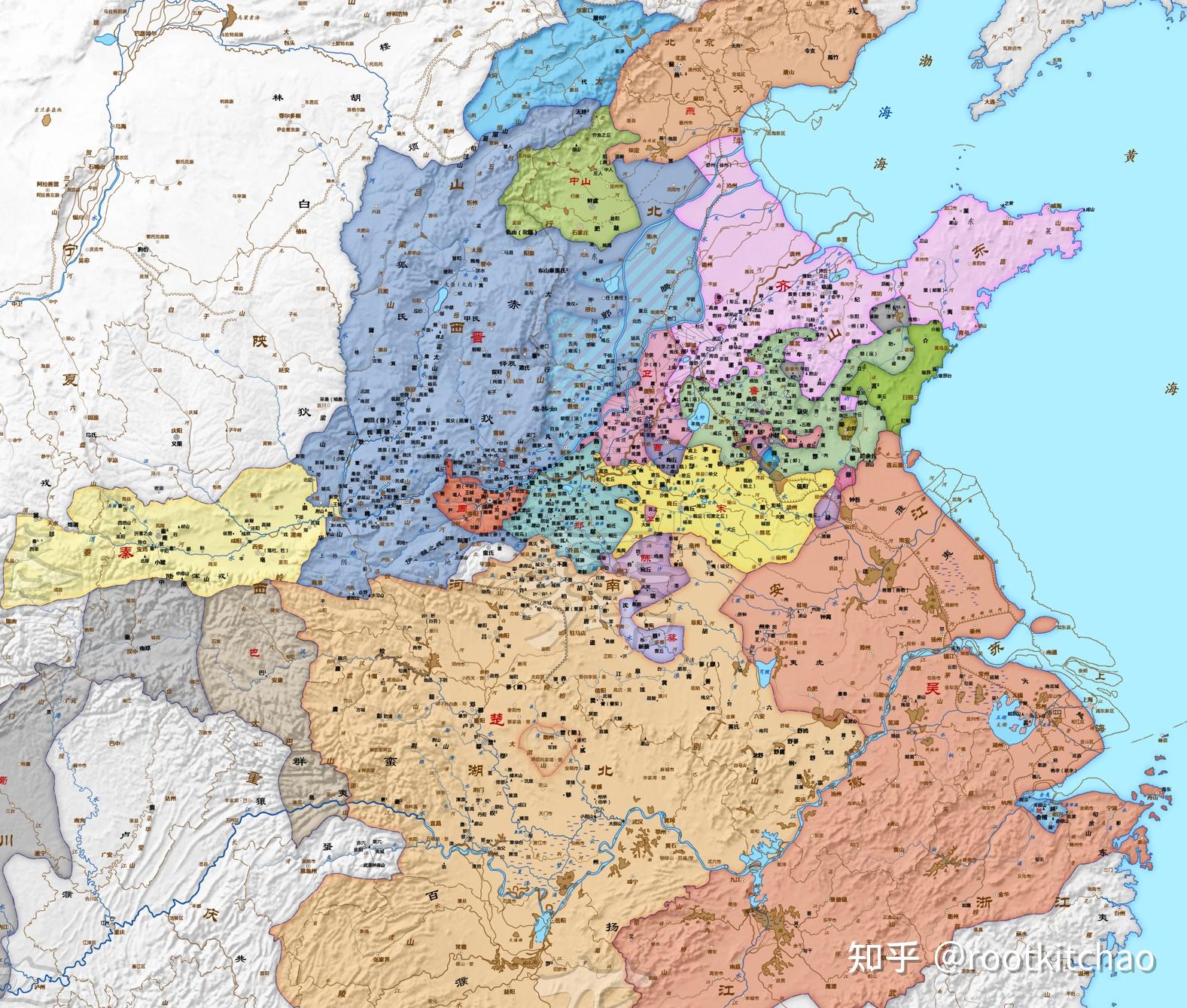 春秋时期的地图 晋国图片