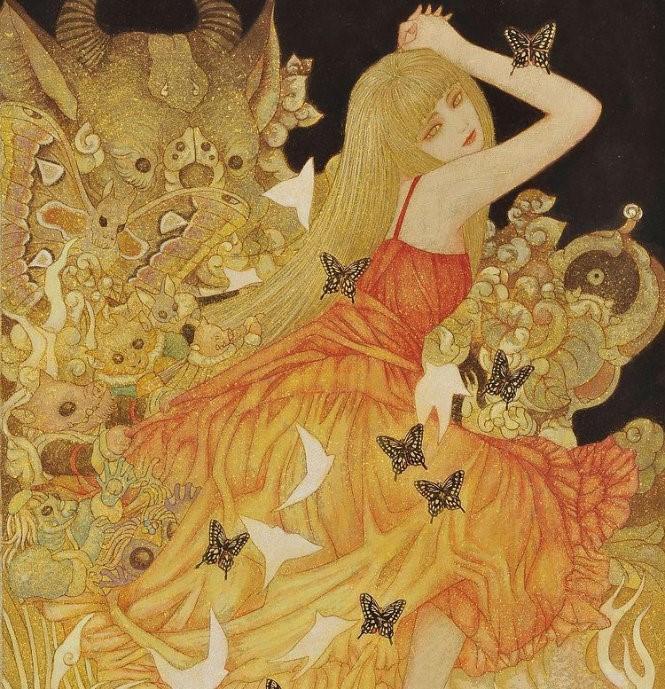 日本画家笹本正明,依靠想象力,金粉绘制出优美的诗 知乎