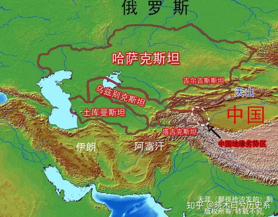 中东中亚西亚地图图片