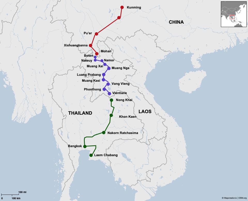 中老高速公路路线图图片