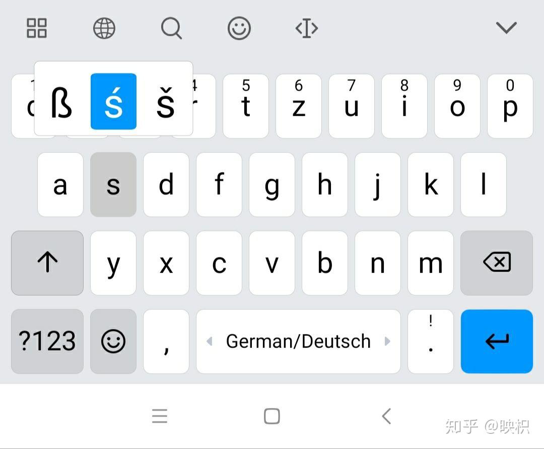 请问手机安卓键盘如何打出 08 等德语字母? - 知乎