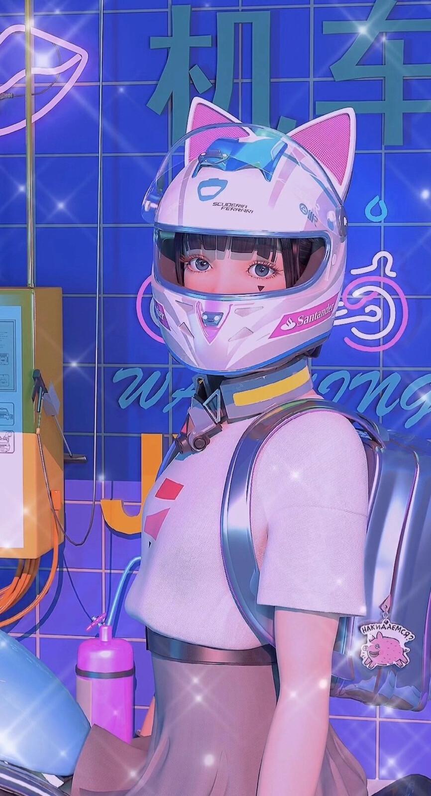 有没有这类动漫重机或头盔的头像壁纸?