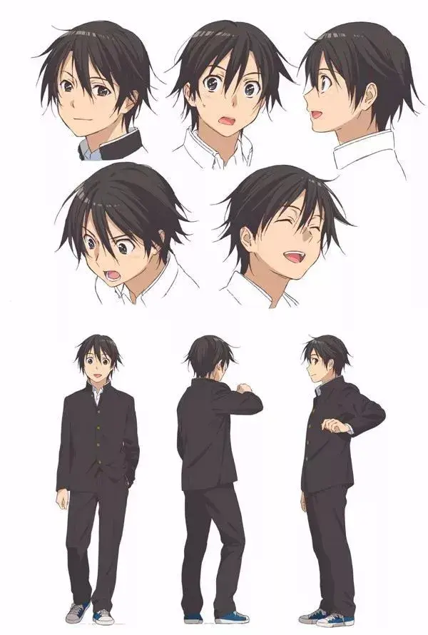 请问哪里有很多动画人物三视图的素材,然后如何自己学习人物的转面图