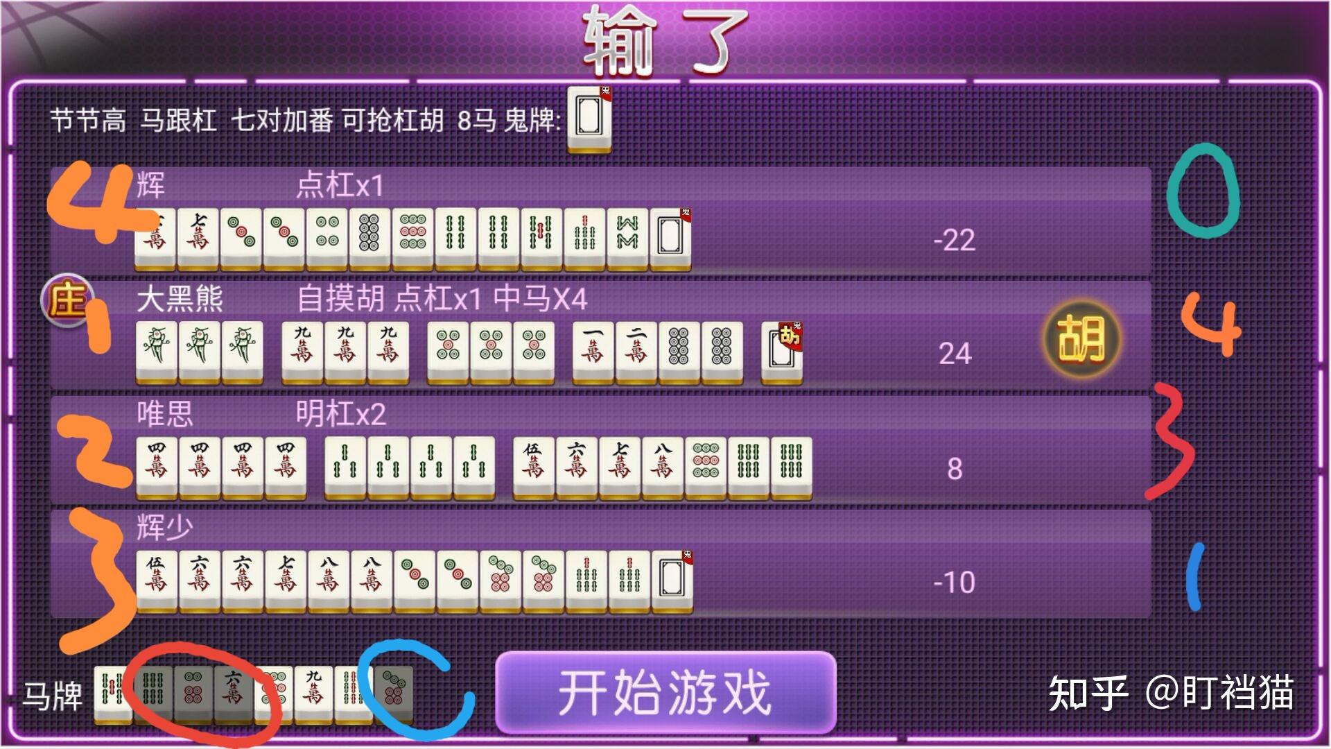 广东麻将推倒胡,马跟杠玩法是怎么计算的? - 知乎