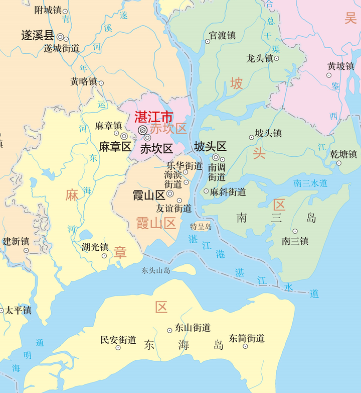 湛江市2023年高清行政地图