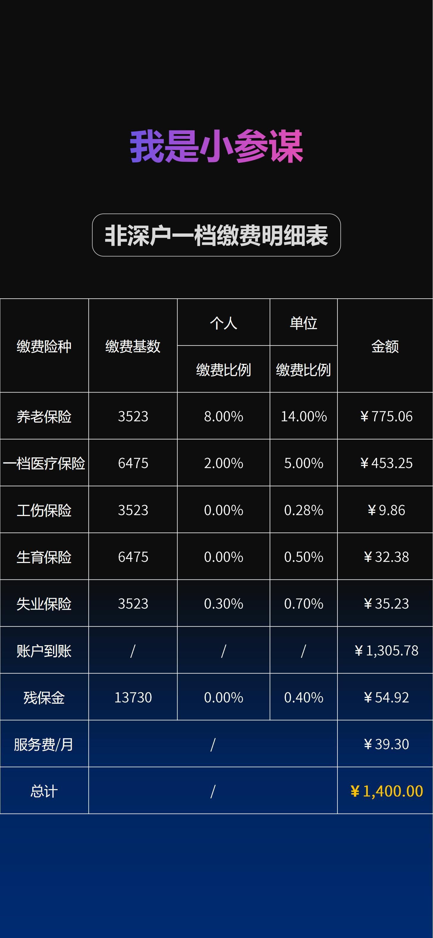 社保缴费明细表图片