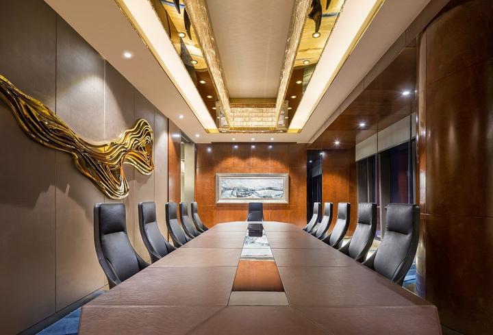公司会议室硬包背景墙装修设计效果图大全