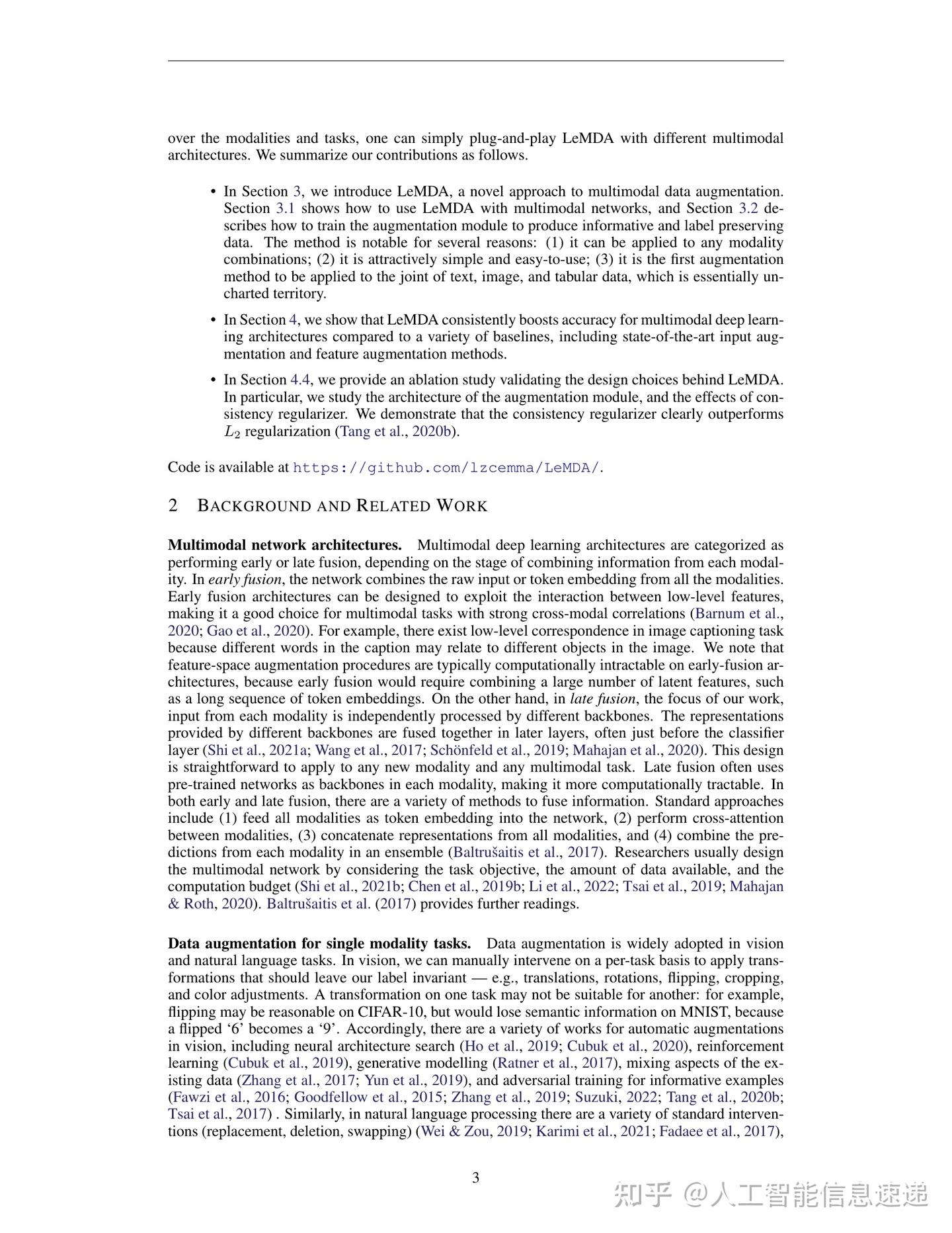 Learning Multimodal Data Augmentation in Feature Space - 知乎