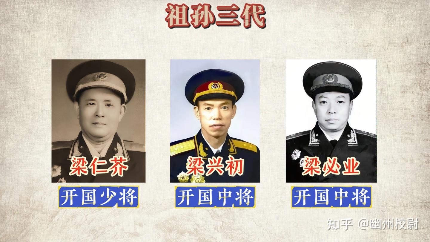 一口气看完，开国将军中的亲戚关系，祖孙三代同为开国将军 - 知乎