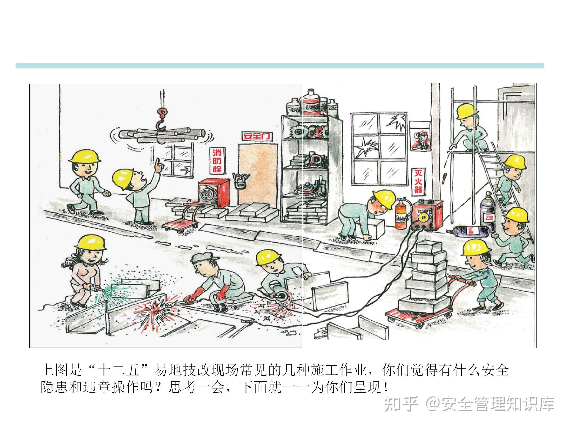 漫画作业现场违章分析