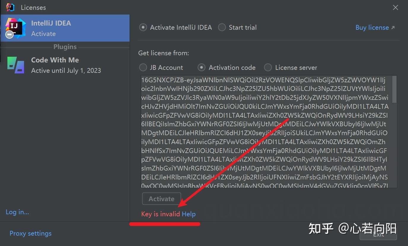 2024 idea key is invalid 