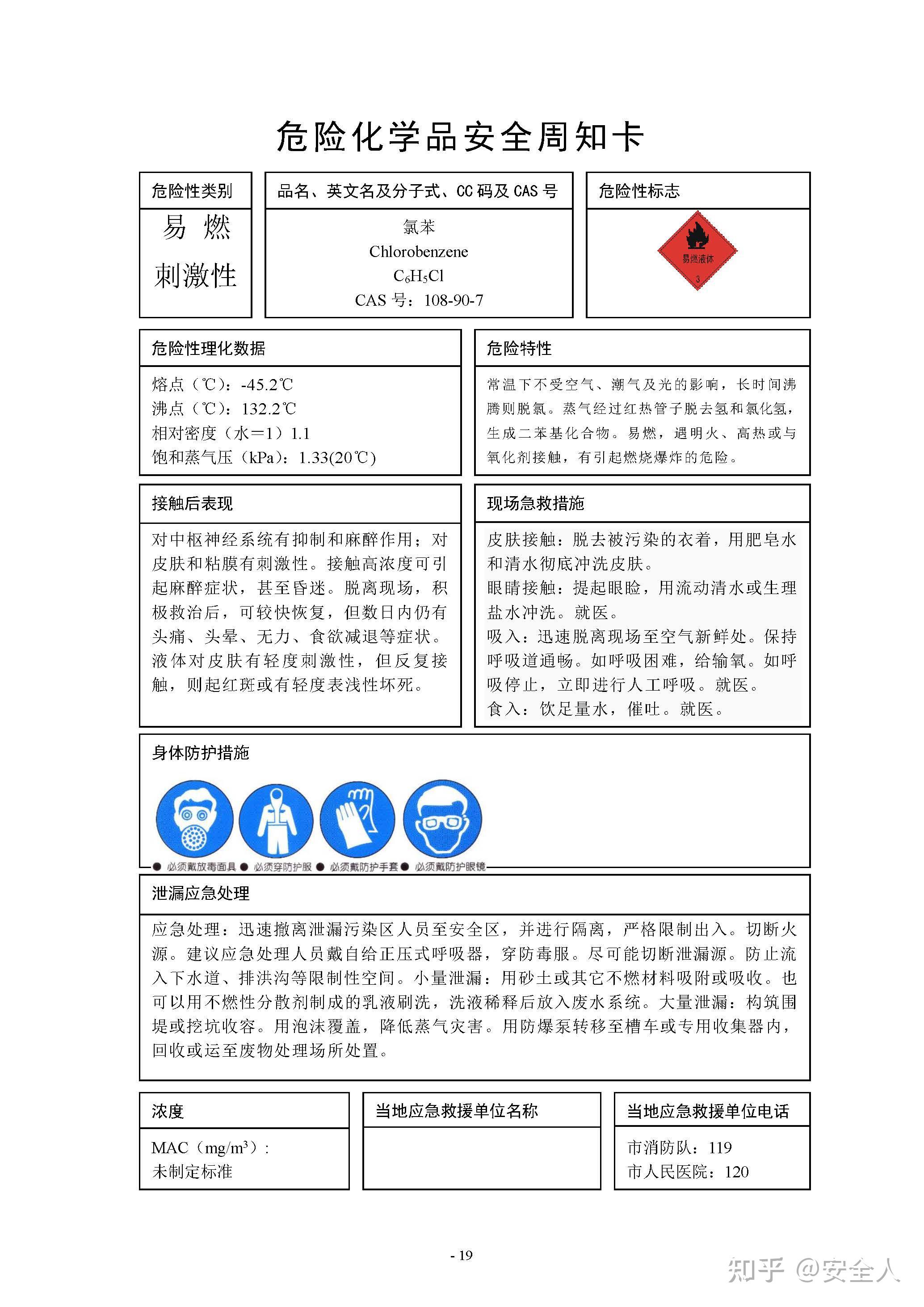 【697】65种危险化学品安全周知卡word文档