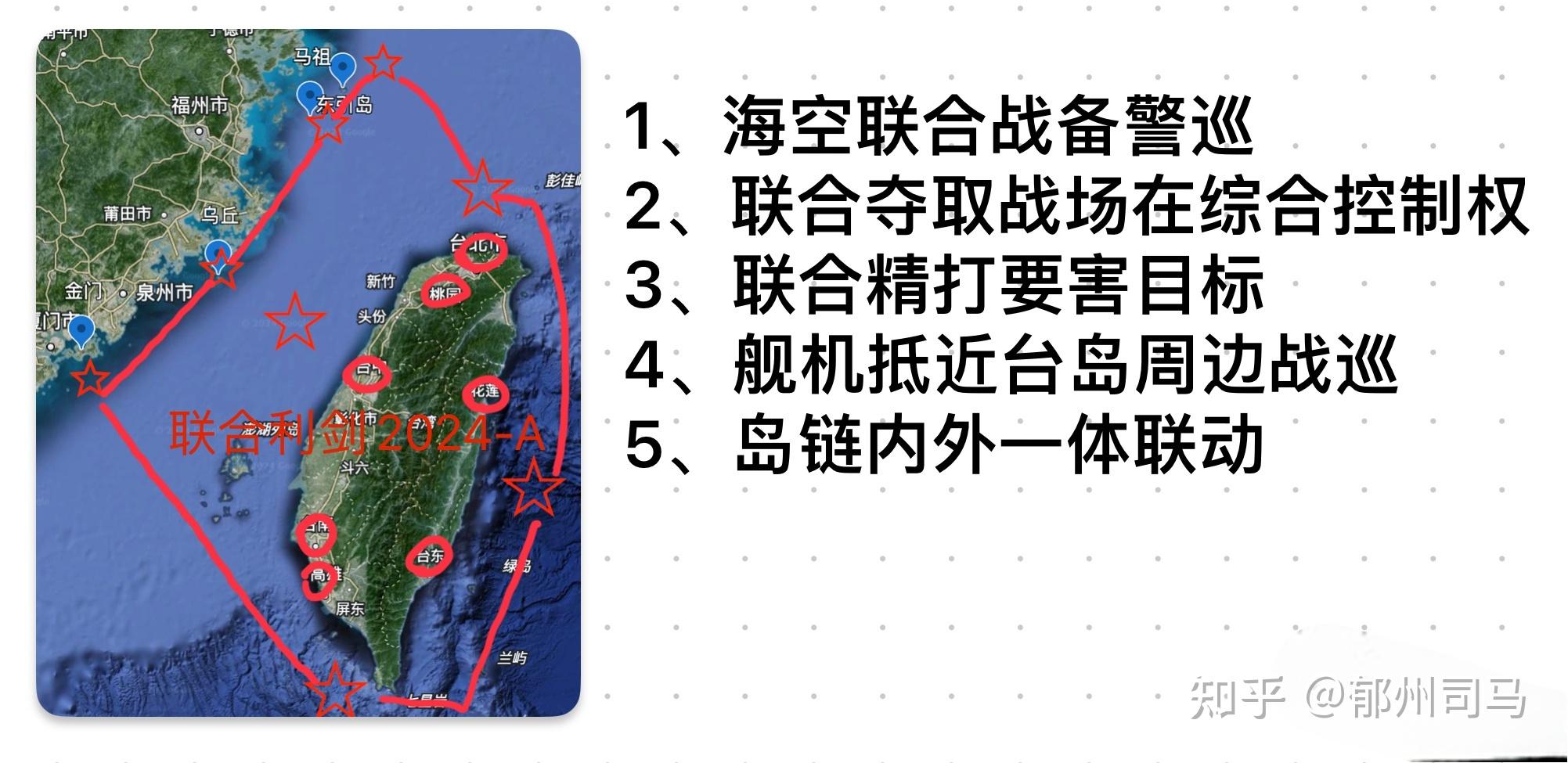 东部战区位台湾海峡,台岛北部南部东部及金门岛,马祖岛,乌丘屿,东引岛