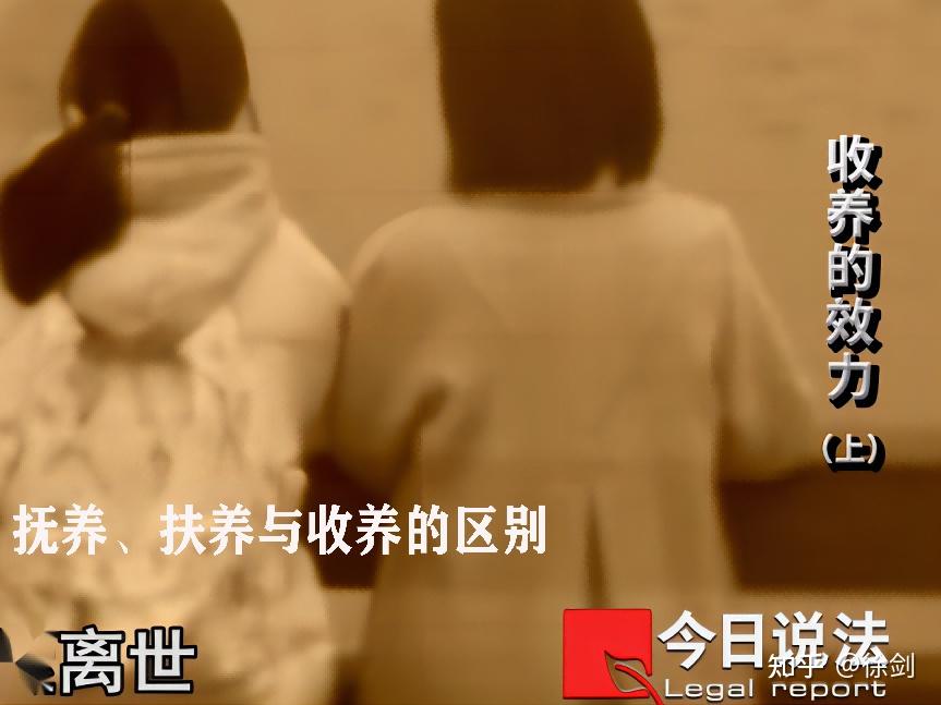 今日说法⨅收养的效力(上):抚养、扶养与收养的区别 - 知乎