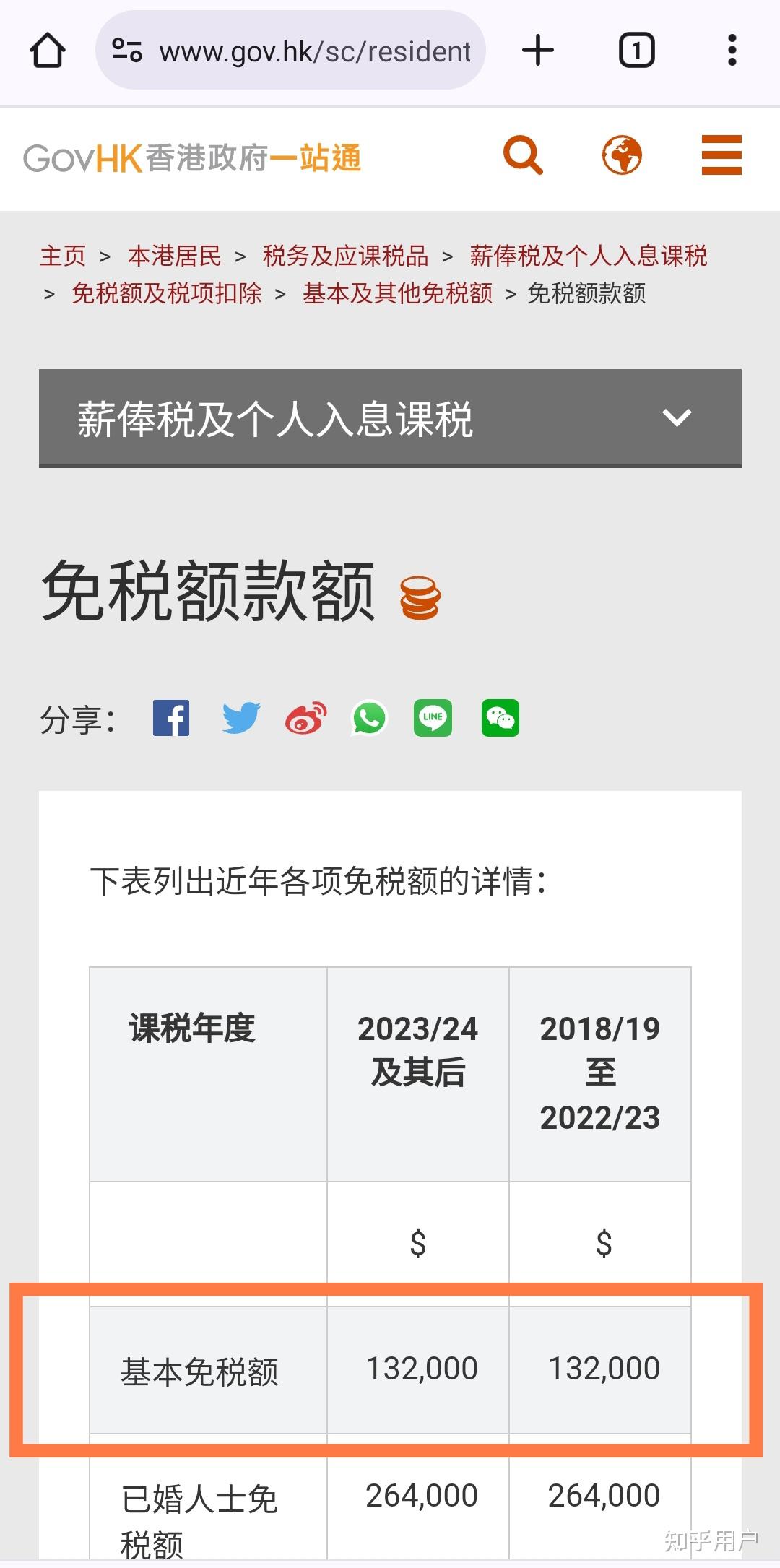 在香港个人领工资超过多少才需要交税