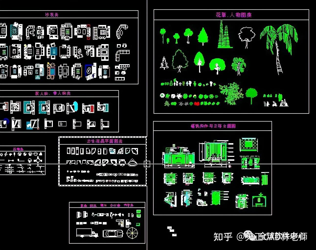 福利｜CAD图库大全dwg格式，多年收藏的图块，一次分享给设计师- 知乎