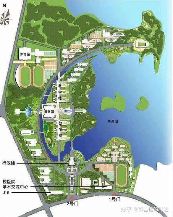 江汉大学地图 校内图片