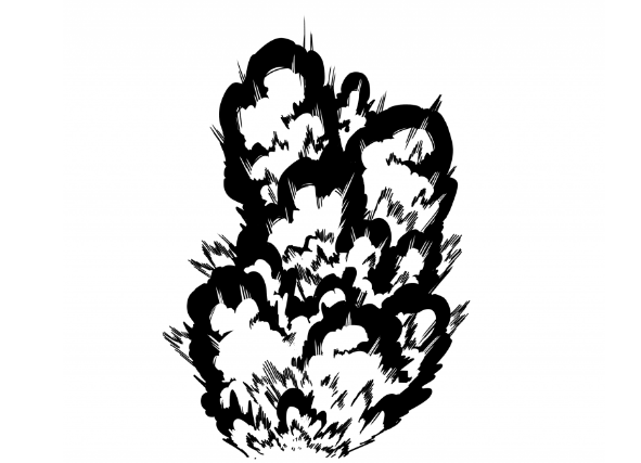 爆炸的画面怎么画?漫画风格爆炸效果画法!