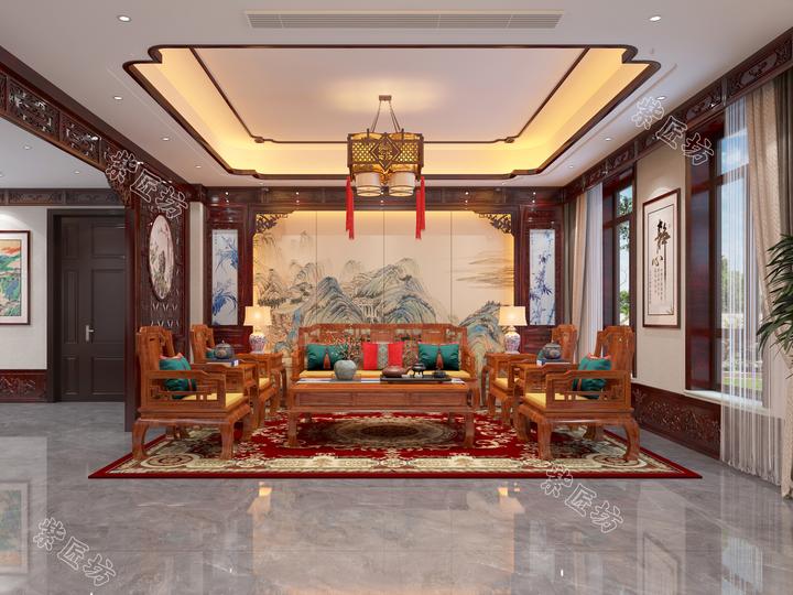 石家庄别墅装修丨恢宏气派的中式大宅,每1㎡都惊艳到骨子里 - 知乎