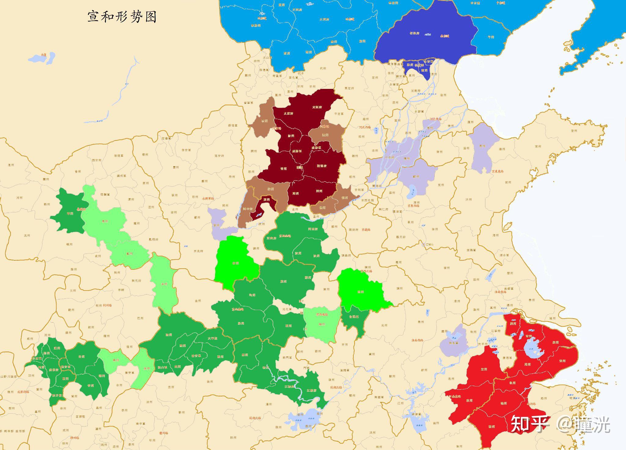 按《水浒传》里的设定,结合北宋时代背景,四大起义军联合能不能击败宋