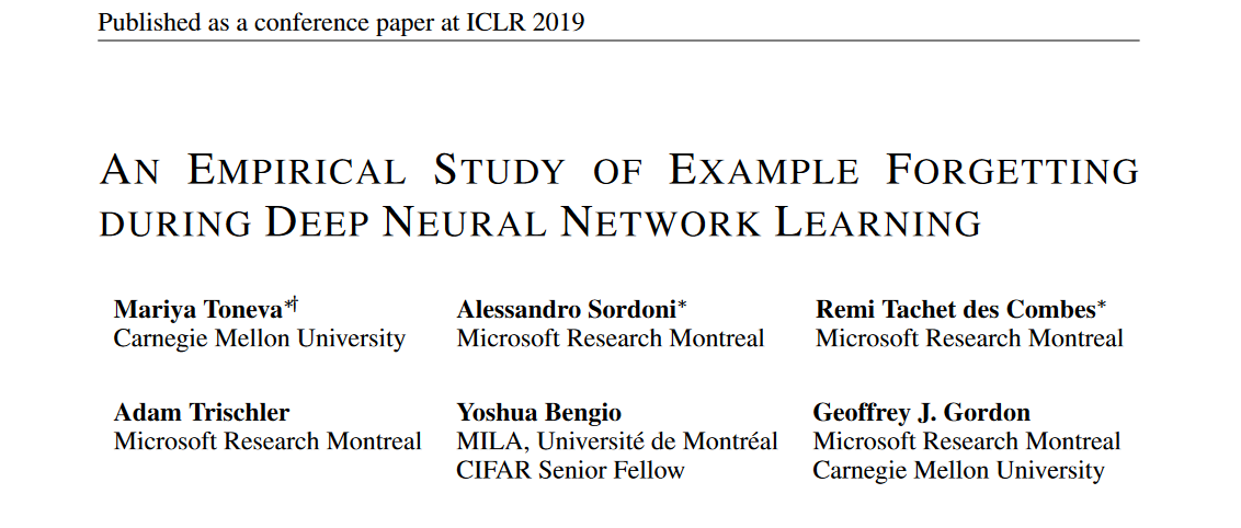 深度学习中的样本遗忘问题 (ICLR-2019) - 知乎