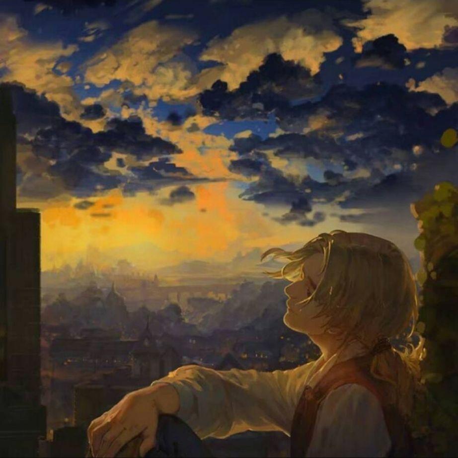 有没有风景与人物融合在一起的好看的动漫头像? - 知乎