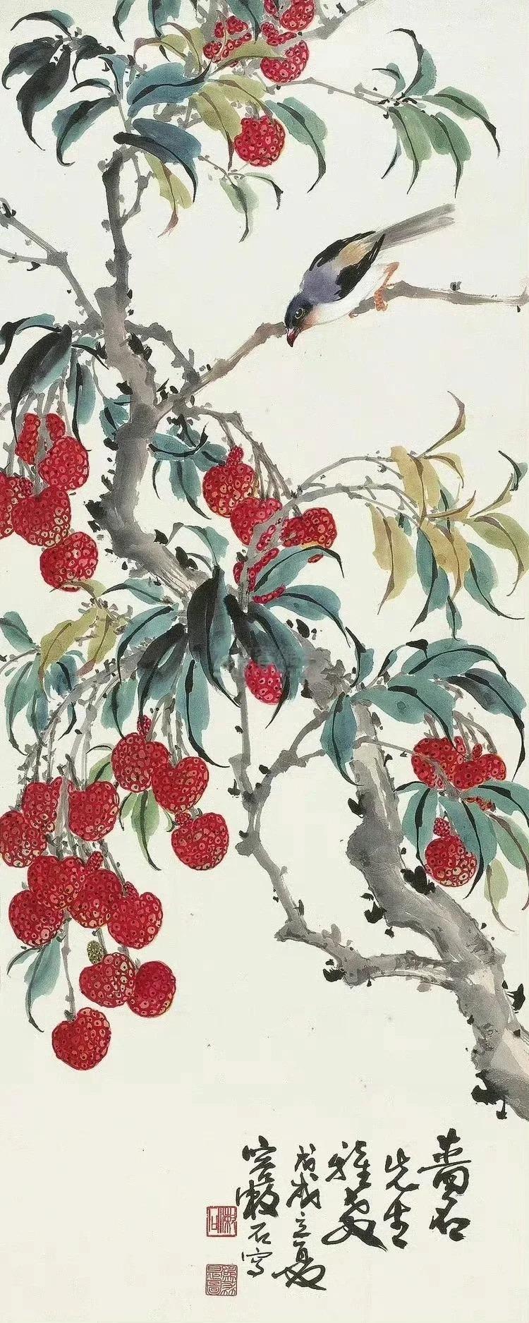 这位岭南画家的荔枝,画得很吉利! - 知乎