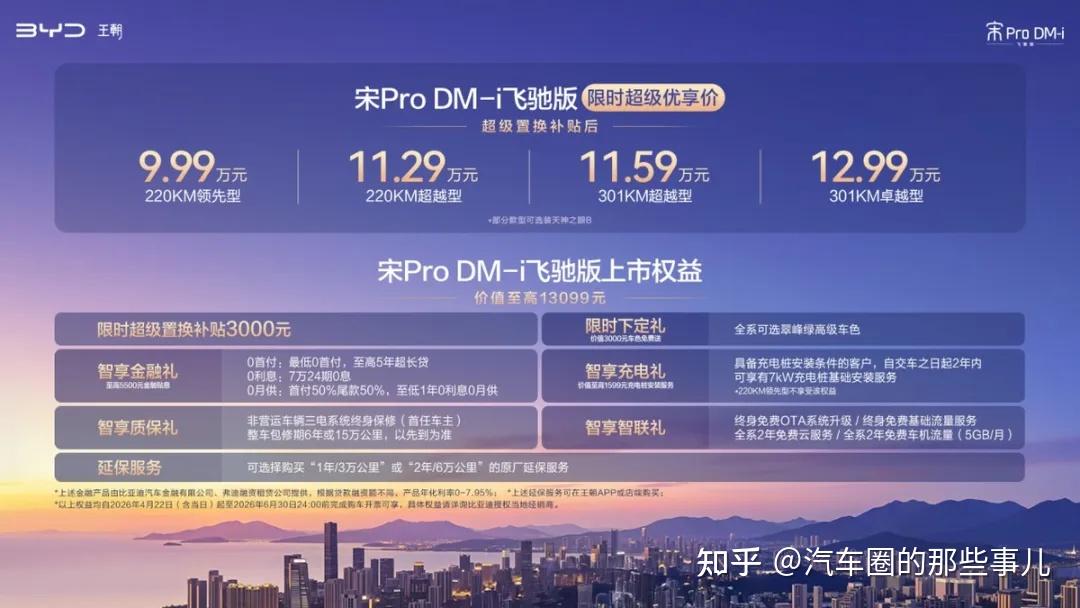 售9.99万起,宋Pro DM-i飞驰版上市