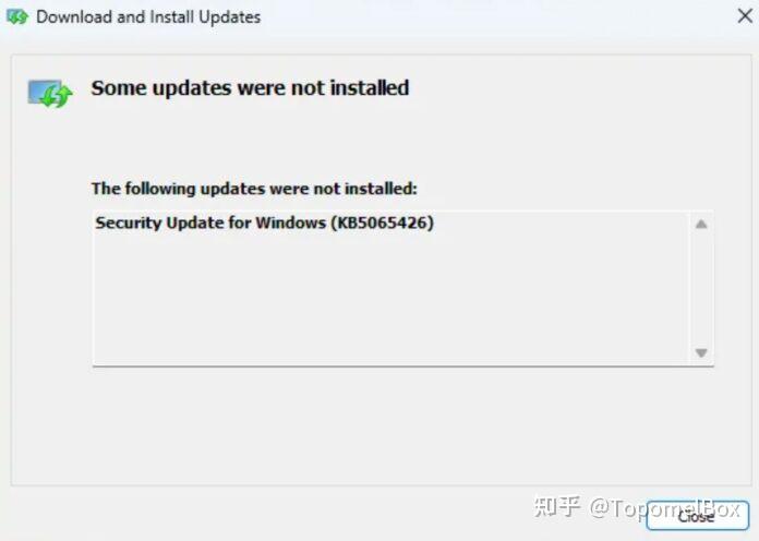 第 203 期:部分用户遇到了 Windows 11 KB5065426 无法安装的问题 - 知乎