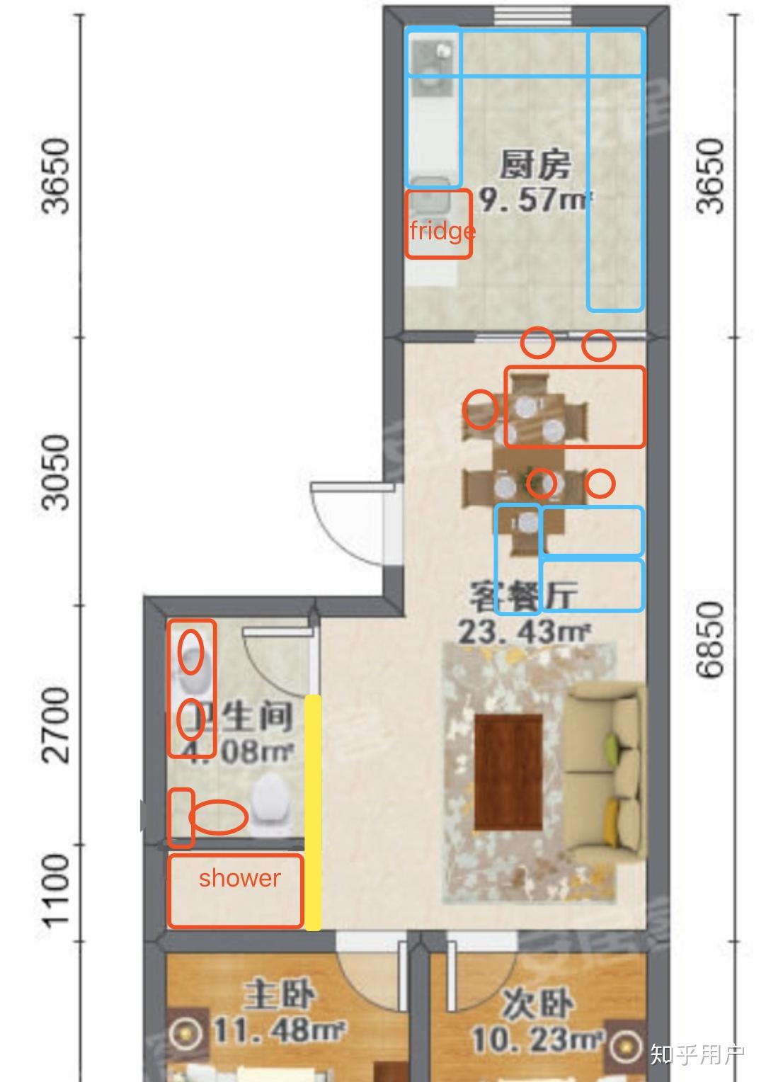 刀把户型,买的时候没注意,现在感觉很别扭,怎么设计好? - 知乎