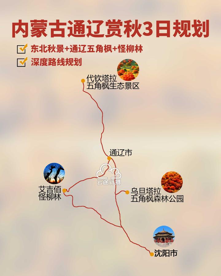 内蒙古通辽赏秋3日旅游攻略路线图(原创)+五角枫+科尔沁 - 知乎