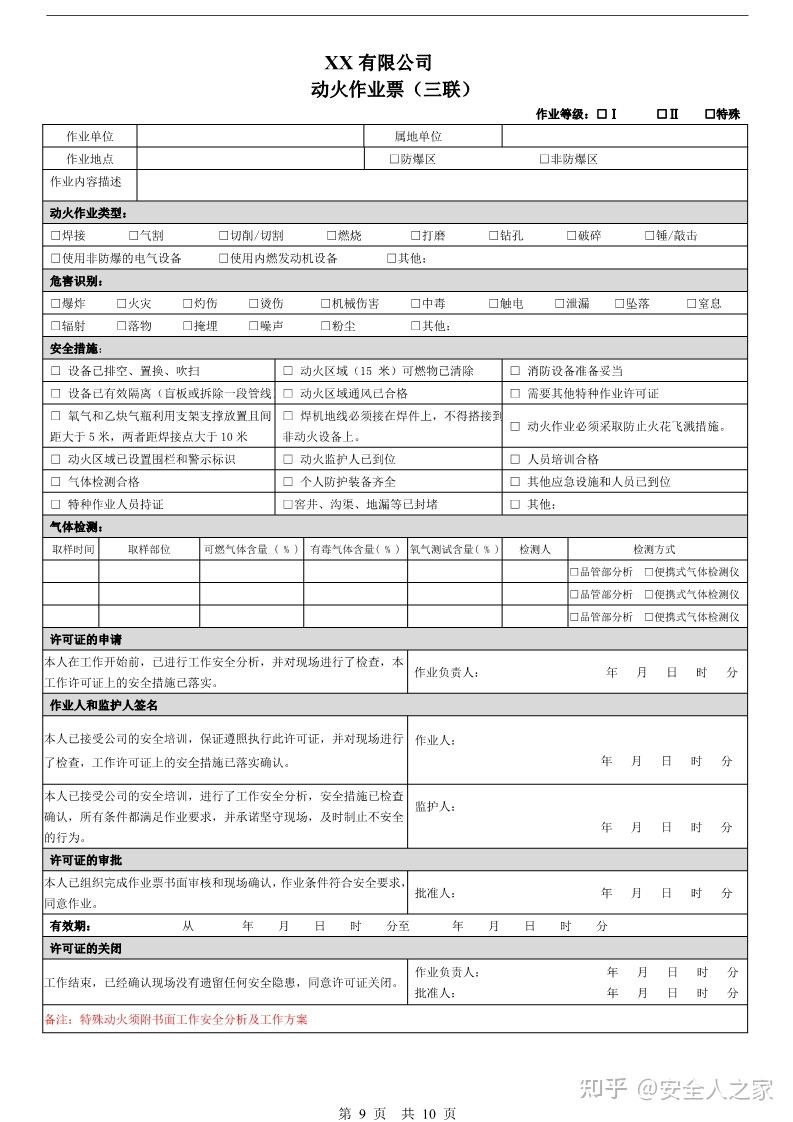 工作票、作业票模板合集 - 知乎