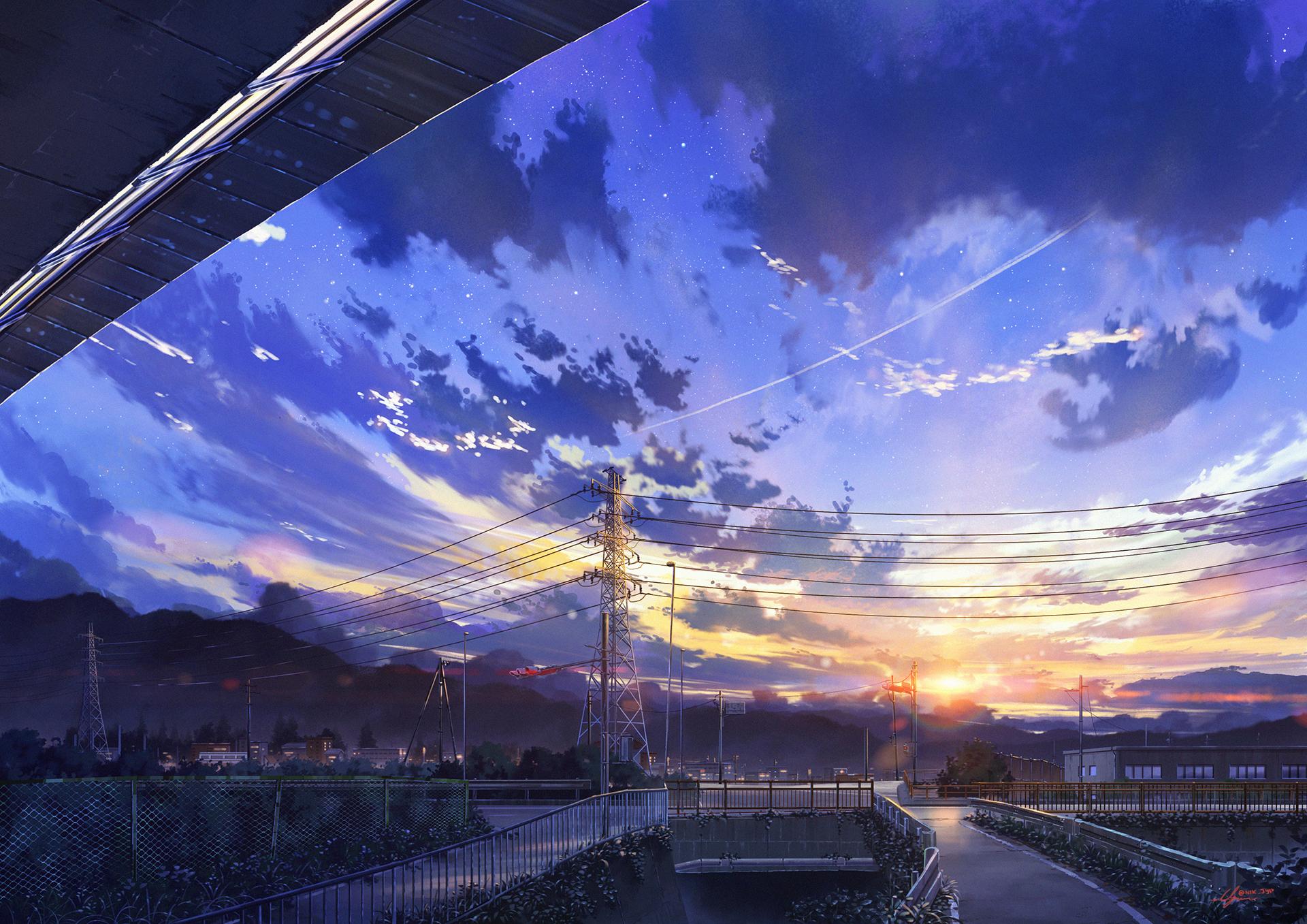 有没有日系动漫街道壁纸? - 知乎