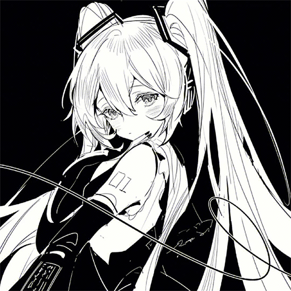 有没有这种类型好看的黑白动漫风女头? - 知乎