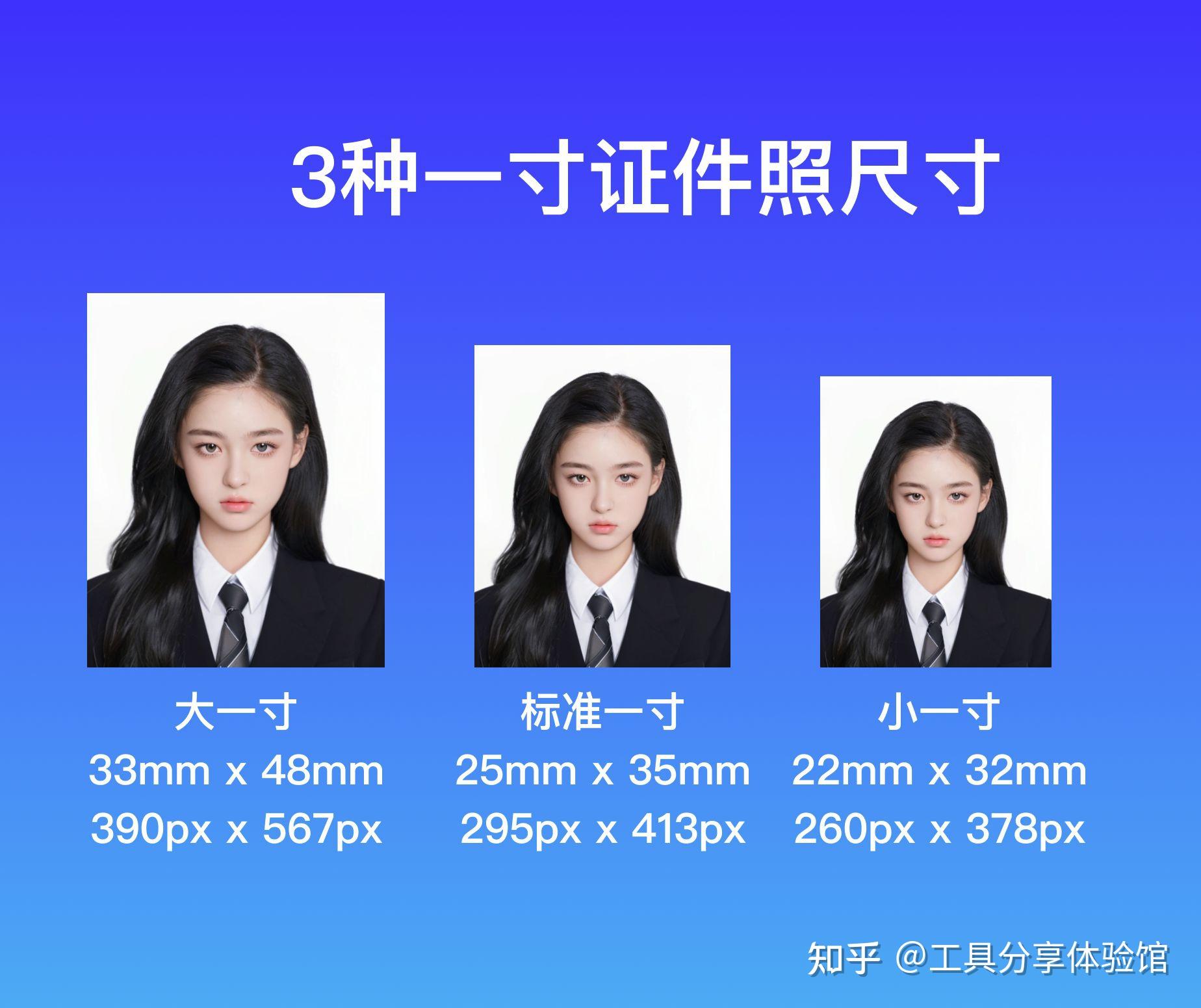 一寸证件照尺寸是什么?教你在家轻松制作! - 知乎