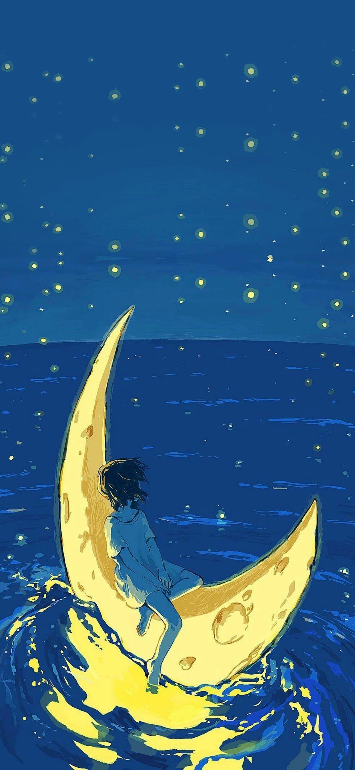 有哪些好看的关于星星月亮的壁纸