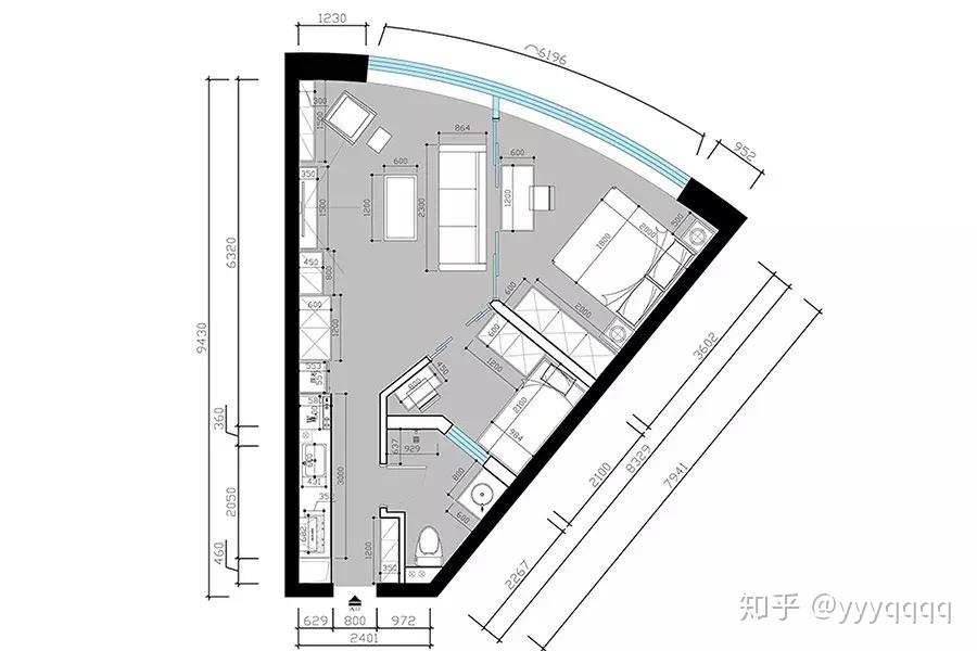 不规则卧室(扇形)怎么装修? - 知乎