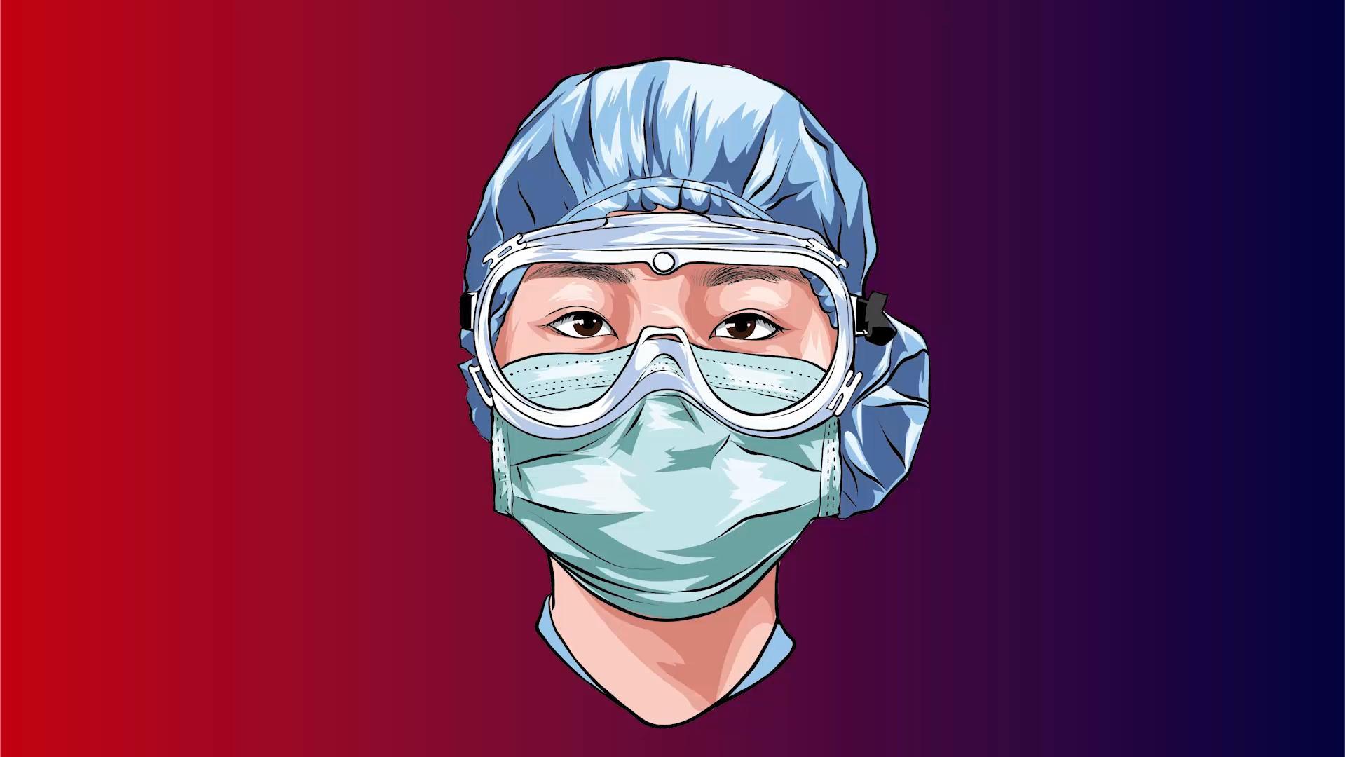 疫情之下,你们都是最美的天使!医护工作者手绘头像插画 - 知乎