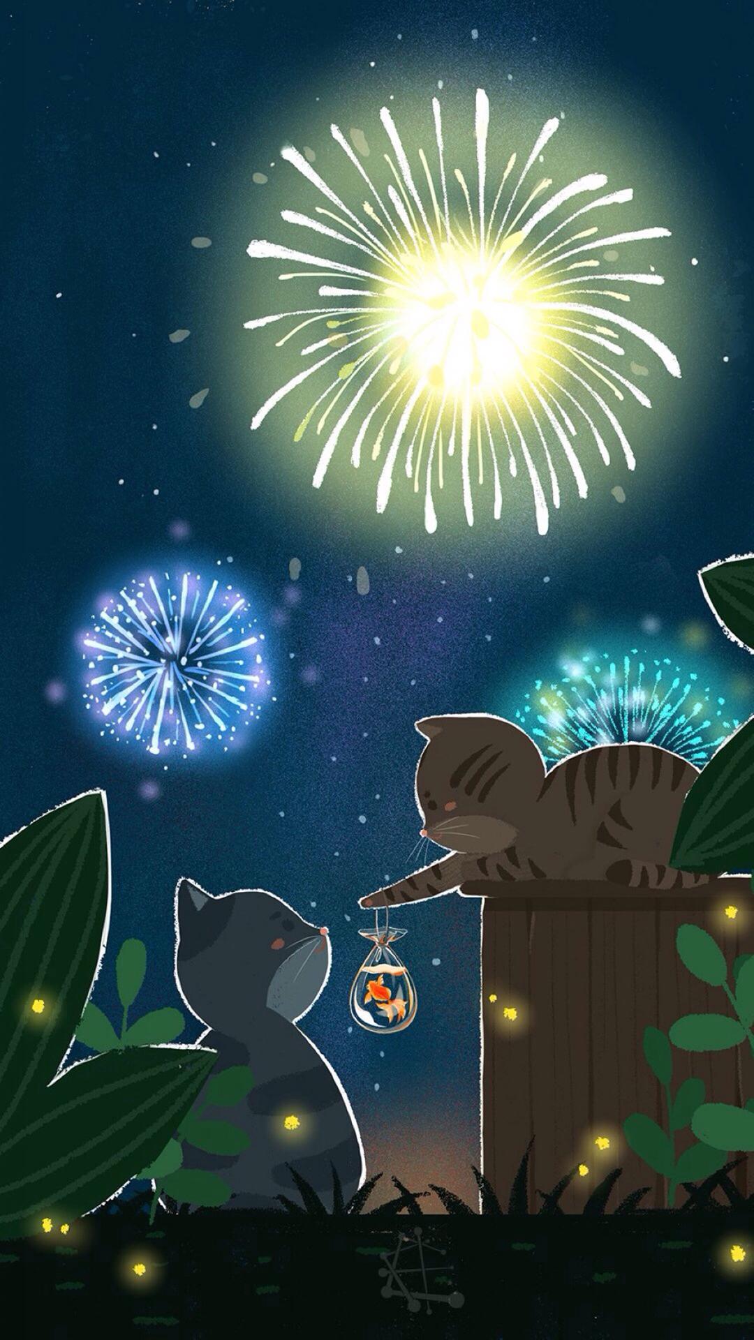 有没有好看的烟花的壁纸