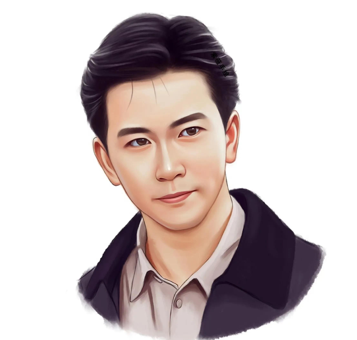 手绘头像男生黑白简约 手绘头像男生高冷 小玲儿手绘