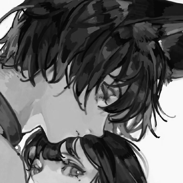 有没有好看的动漫黑白情头