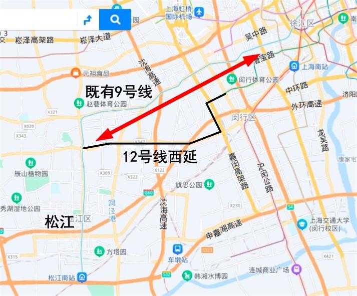 上海轨道12号线线路图图片