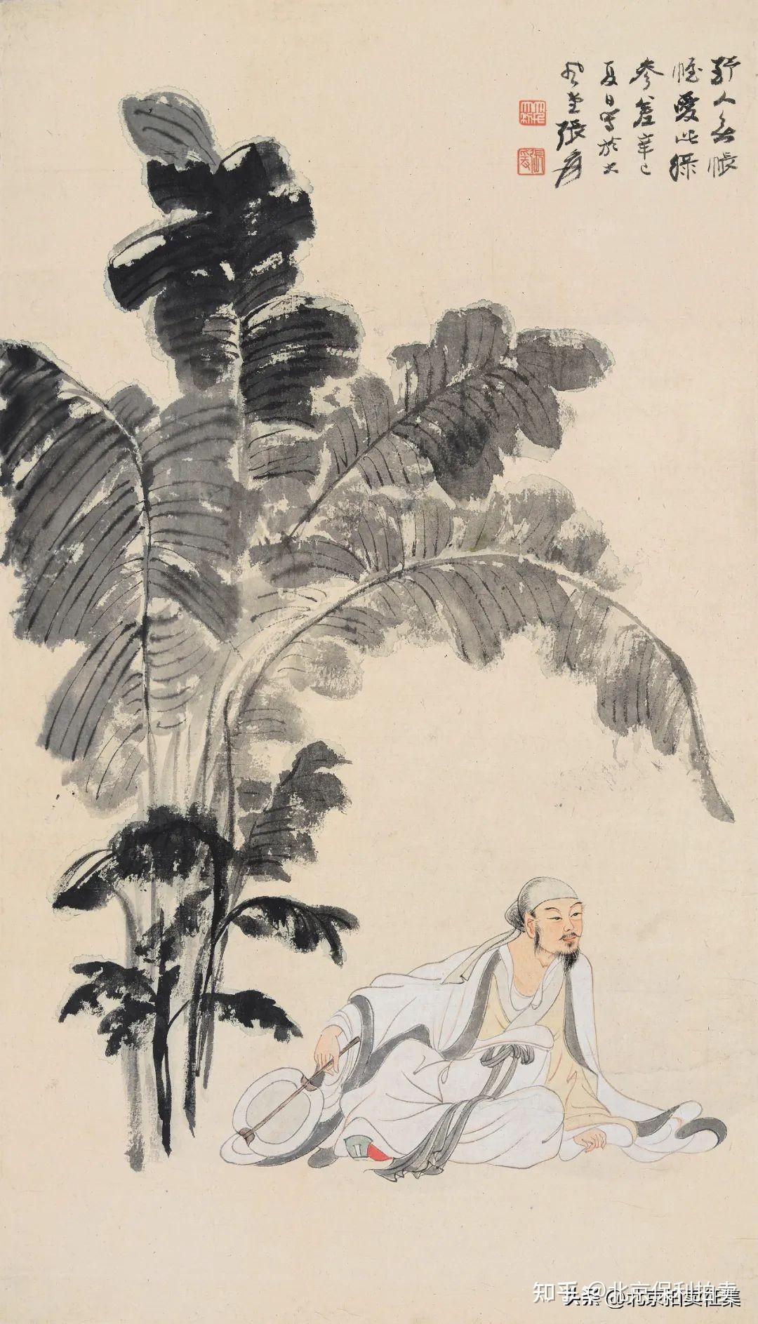 中国美術・純手描き三尺山水画芯・水墨画・張大千印款・肉筆・宣紙・茶道・文房・国画 O1CN01Yifv1d2Kbrlk4r33d_!!