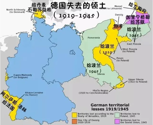 德国二战之后失去东普鲁士相当于中国版图内失去了什么